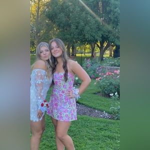 For Love and Lemons Paulina Cowl Neck Mini Dress